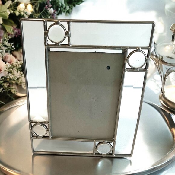 Geometric Glass & Metal Picture Frame 5" x 7" - Picture 13 of 13